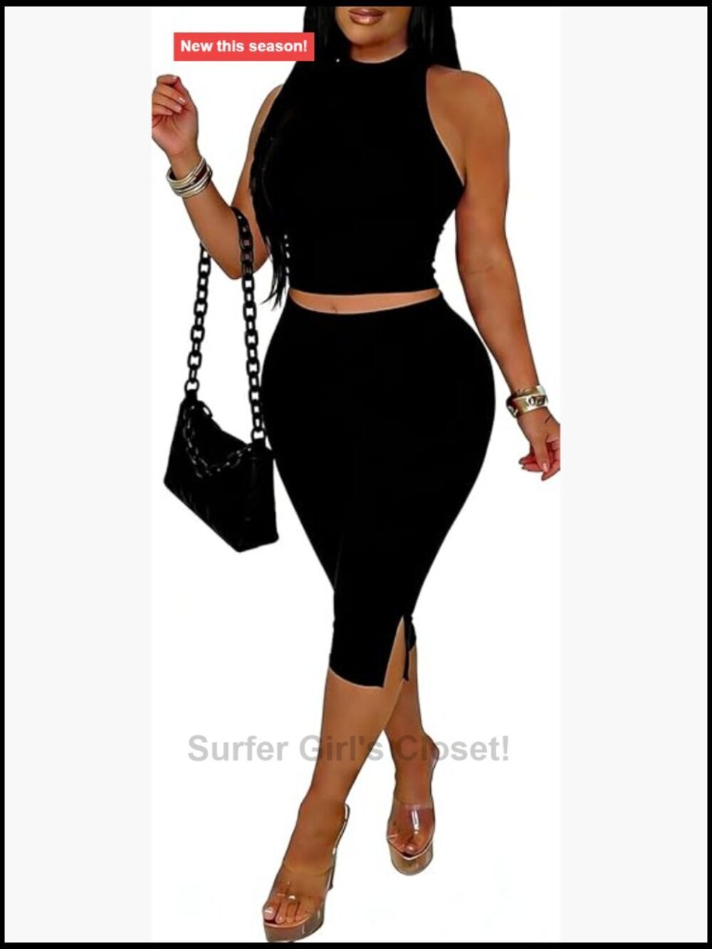 Sleeveless Backless Halter Crop Top & Capri Pants Set
